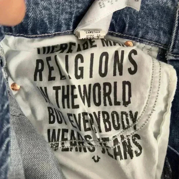 True Religion Ricky Relaxed Straight Denim Jeans Medium Light  Wash Men's 29 - Picture 14 of 15